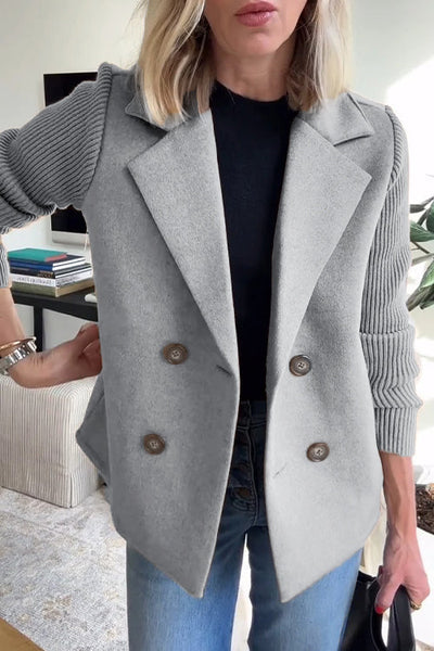 Olivia – Double-Breasted Knit Blazer