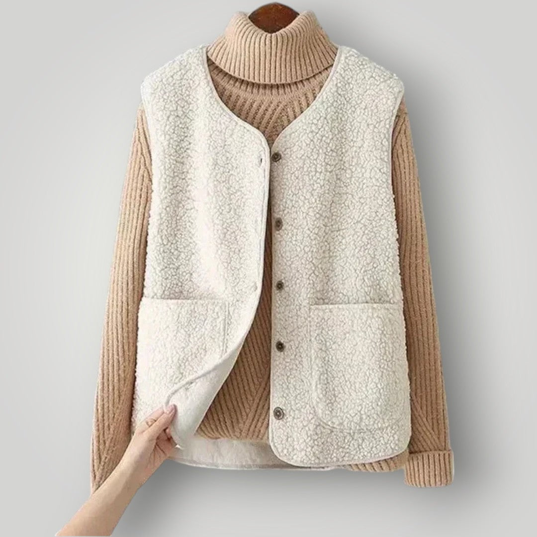 Colette - Elegant Fleece Layering Cardigan