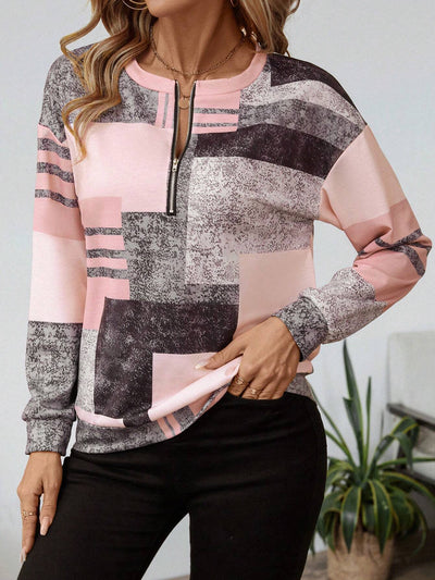 Anela - Retro Colourblock Sweatshirt