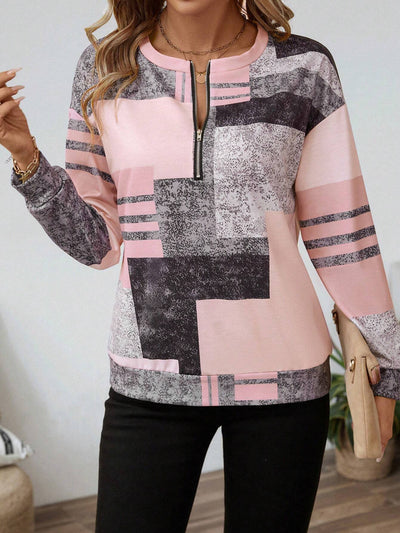 Anela - Retro Colourblock Sweatshirt