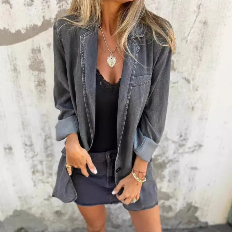 Mireia - Cozy Winter Denim Blazer