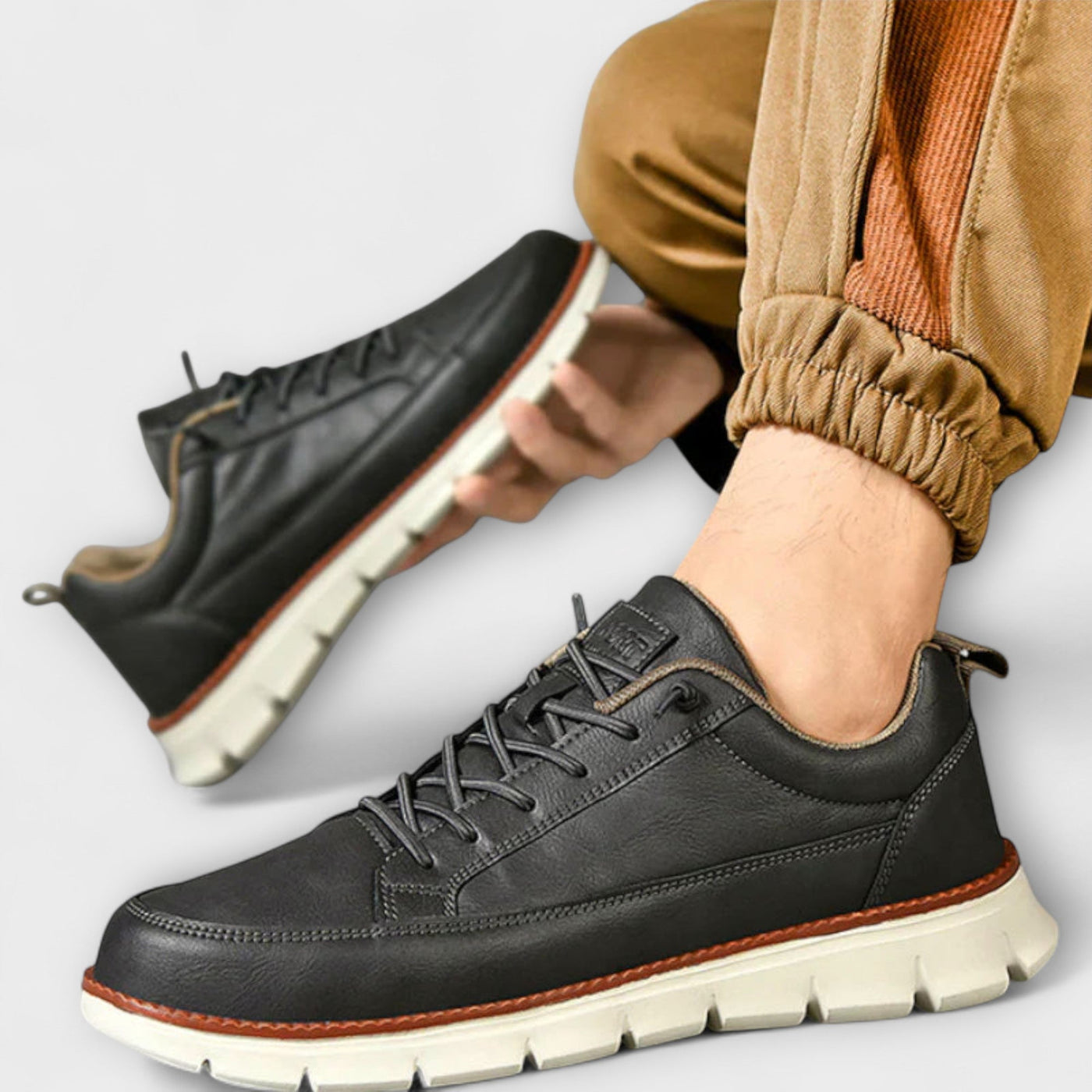 ALEXANDER | Stylish Leather Sneakers with Orthopedic Comfort