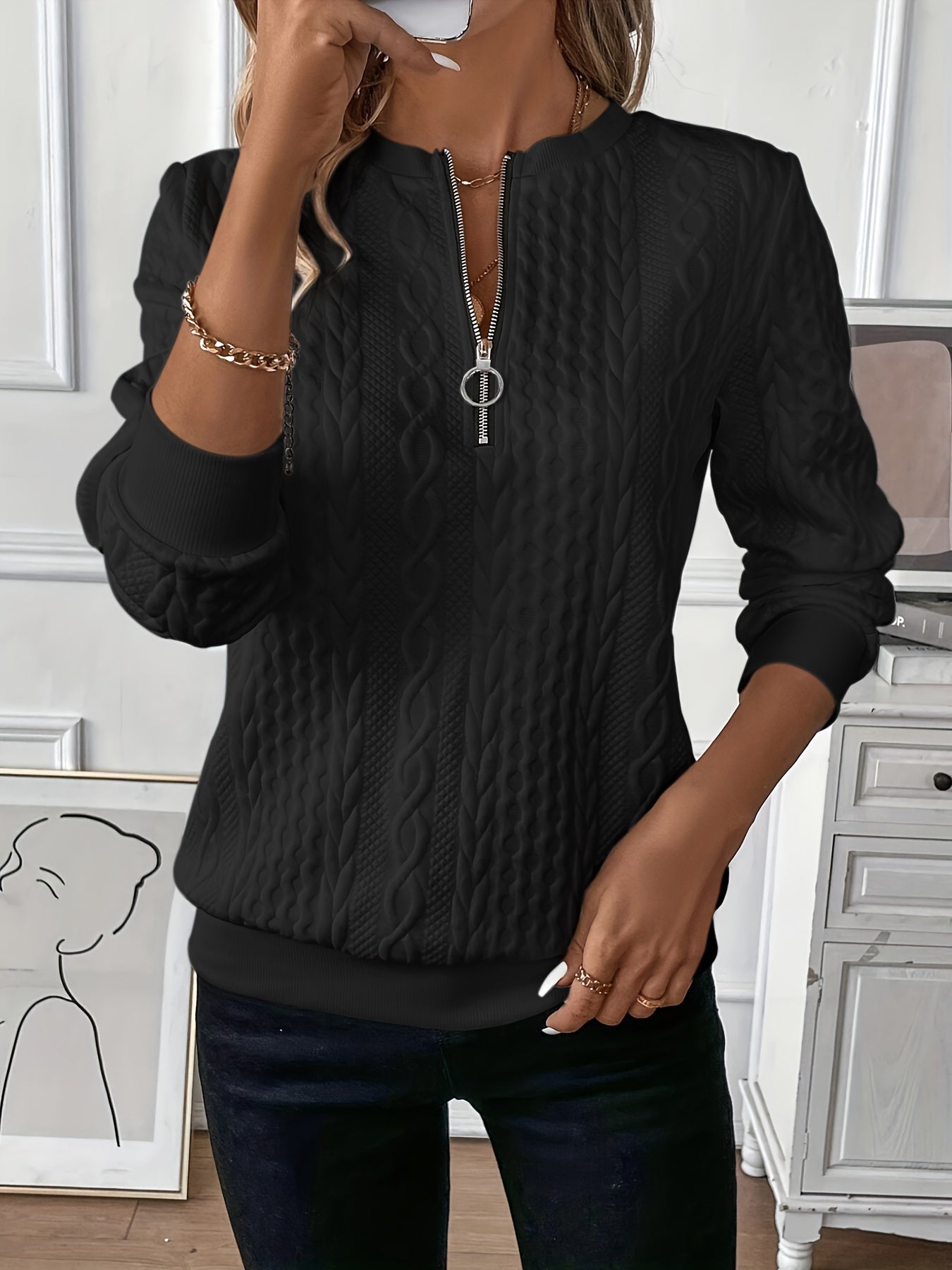 Lucia - Versatile Fall Zip Sweater