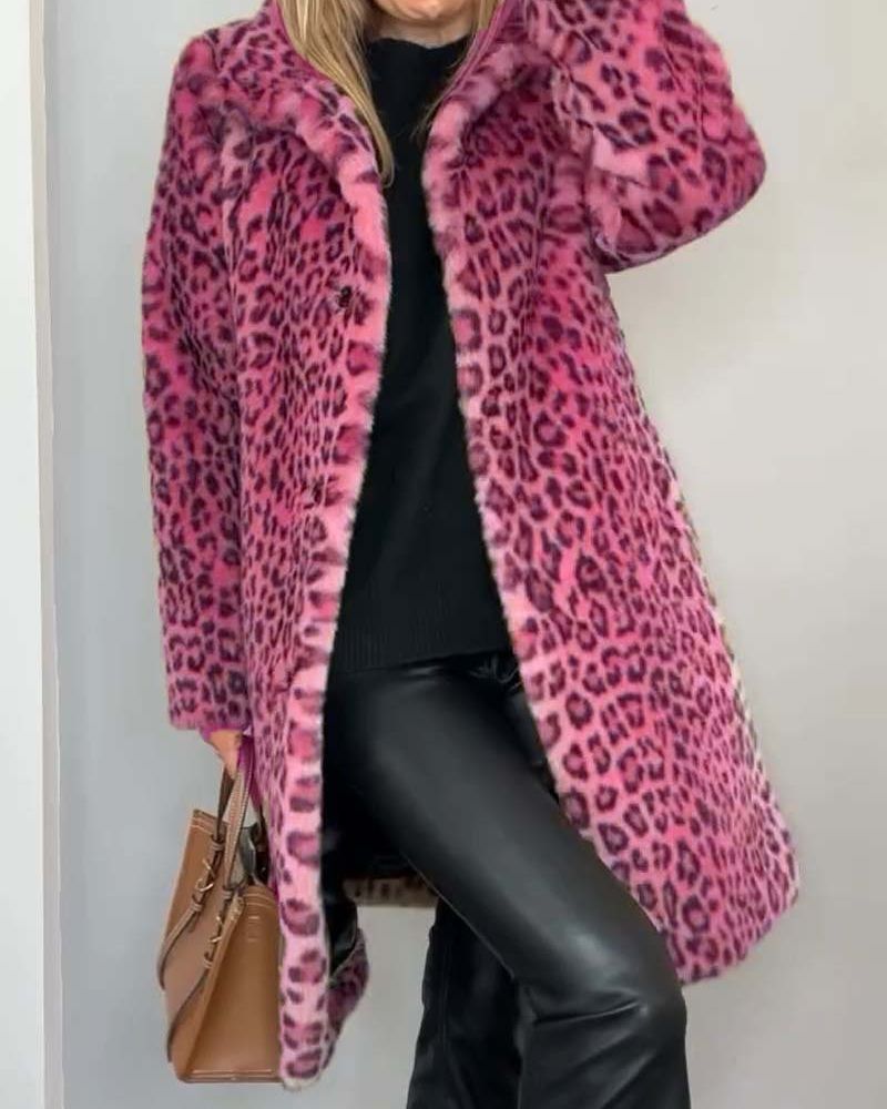Leia - Leopard Long Soft Jacket