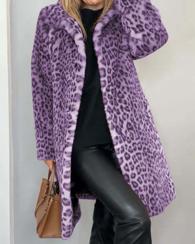 Leia - Leopard Long Soft Jacket