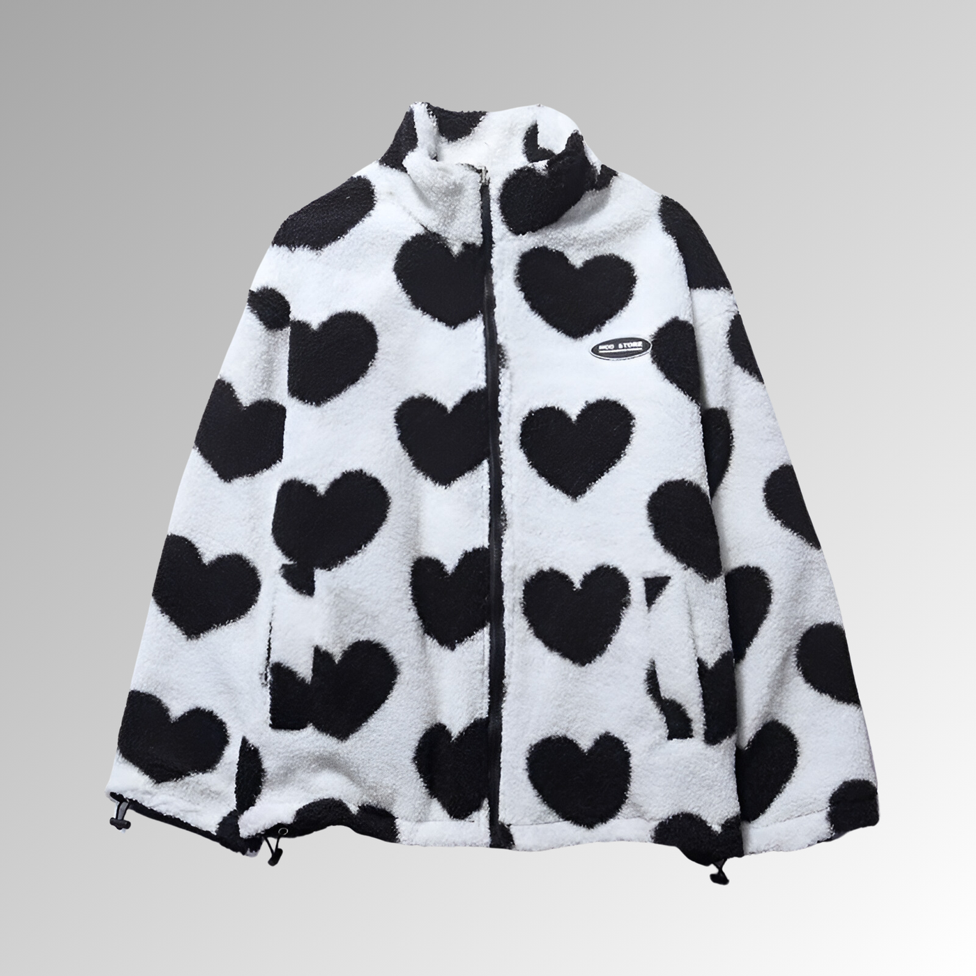 Anastasie - Trendy Heart Pattern Coat