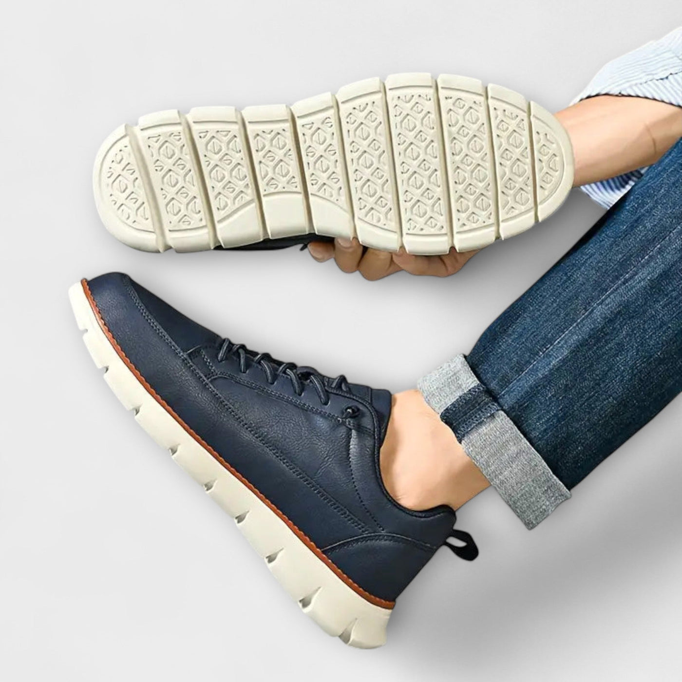 ALEXANDER | Stylish Leather Sneakers with Orthopedic Comfort