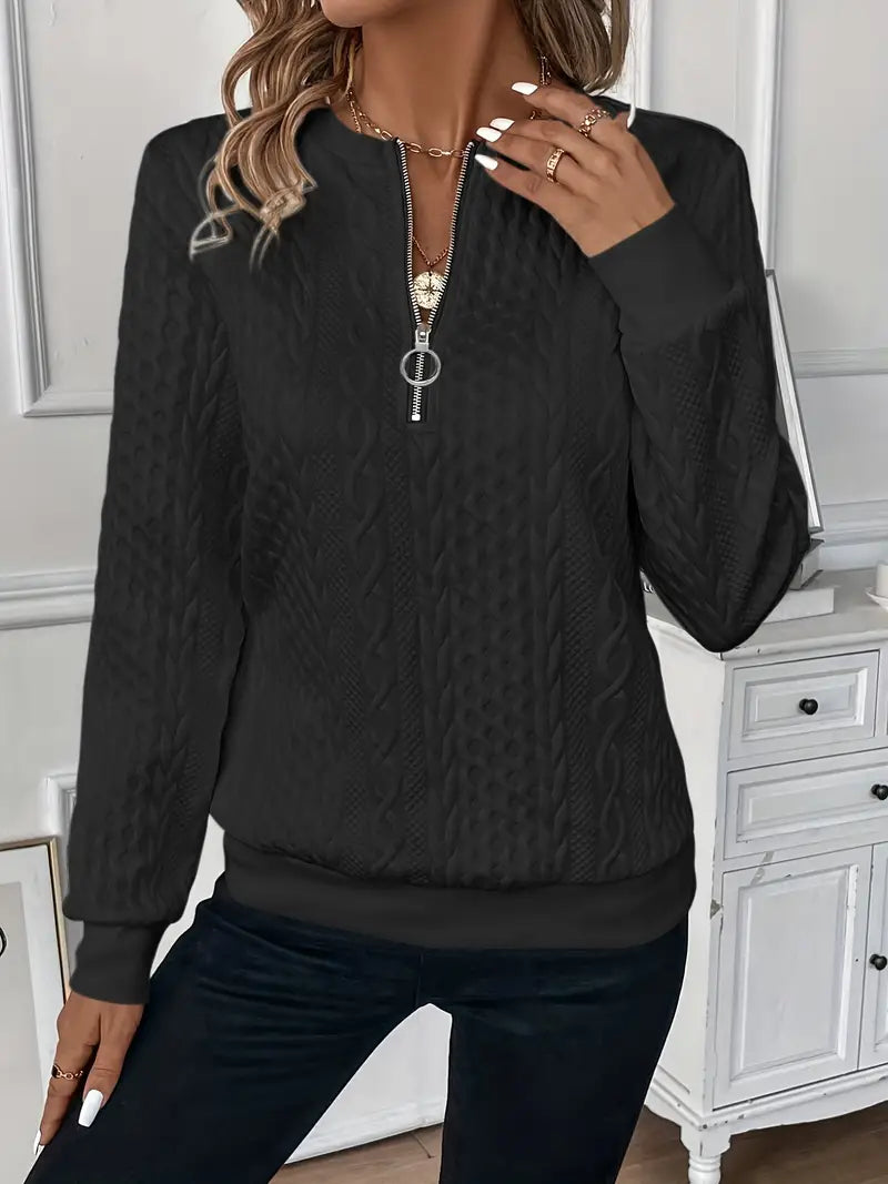 Lucia - Versatile Fall Zip Sweater