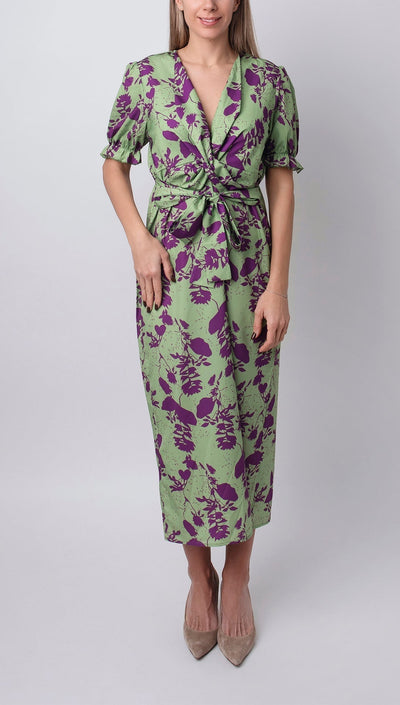 Carina - Elegant Floral Midi Dress