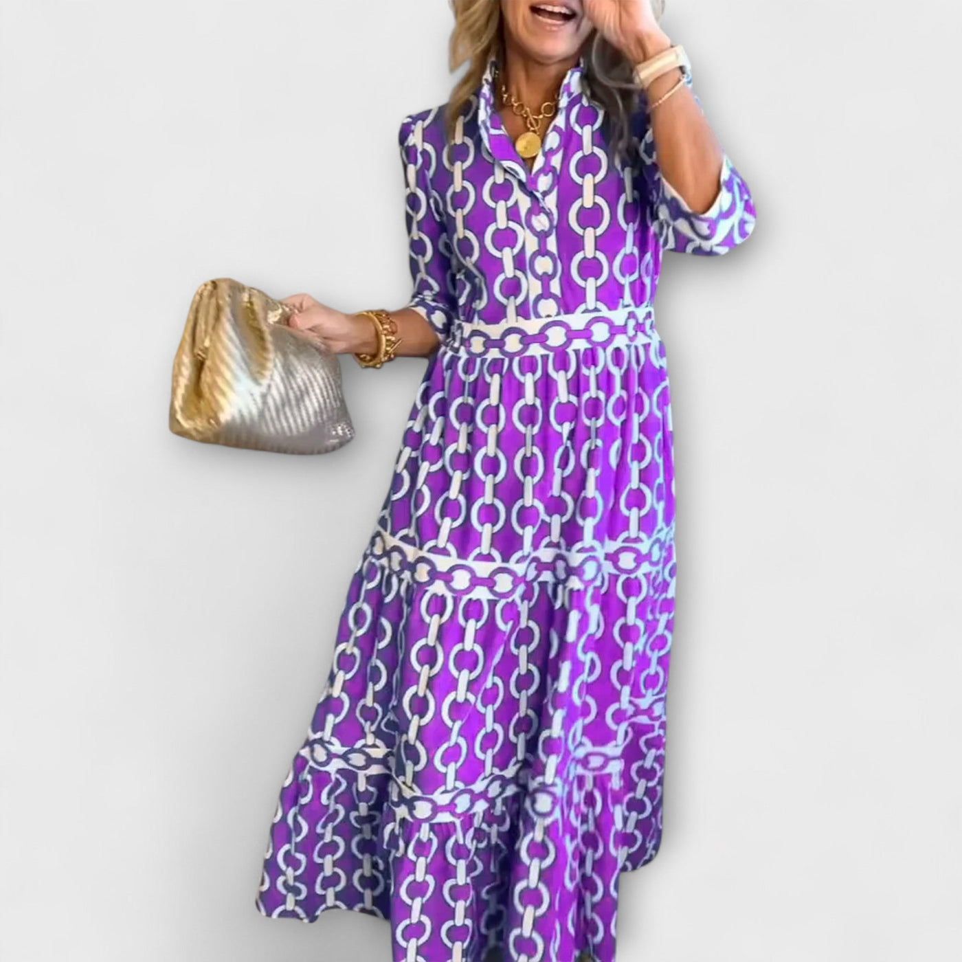 Donna - Chic Chain Midi Dress