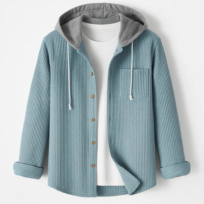 Davide Costa Hooded Corduroy Overshirt