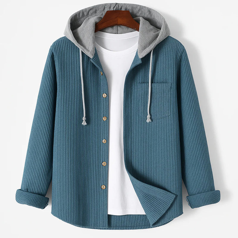 Davide Costa Hooded Corduroy Overshirt