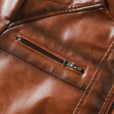 Davide Costa Slim Fit Leather Jacket