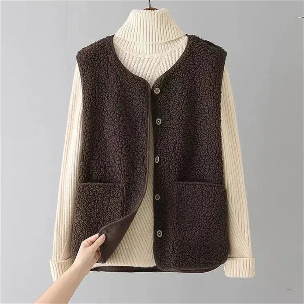 Colette - Elegant Fleece Layering Cardigan