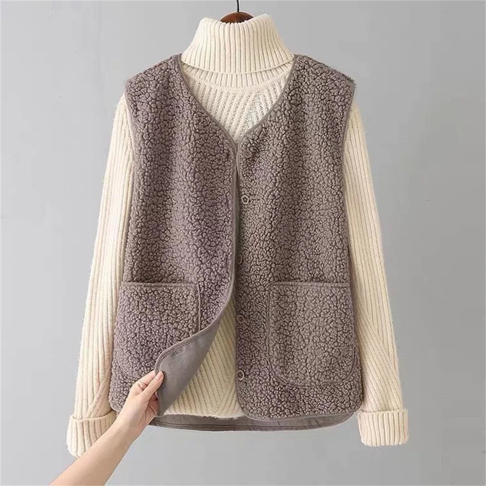 Colette - Elegant Fleece Layering Cardigan