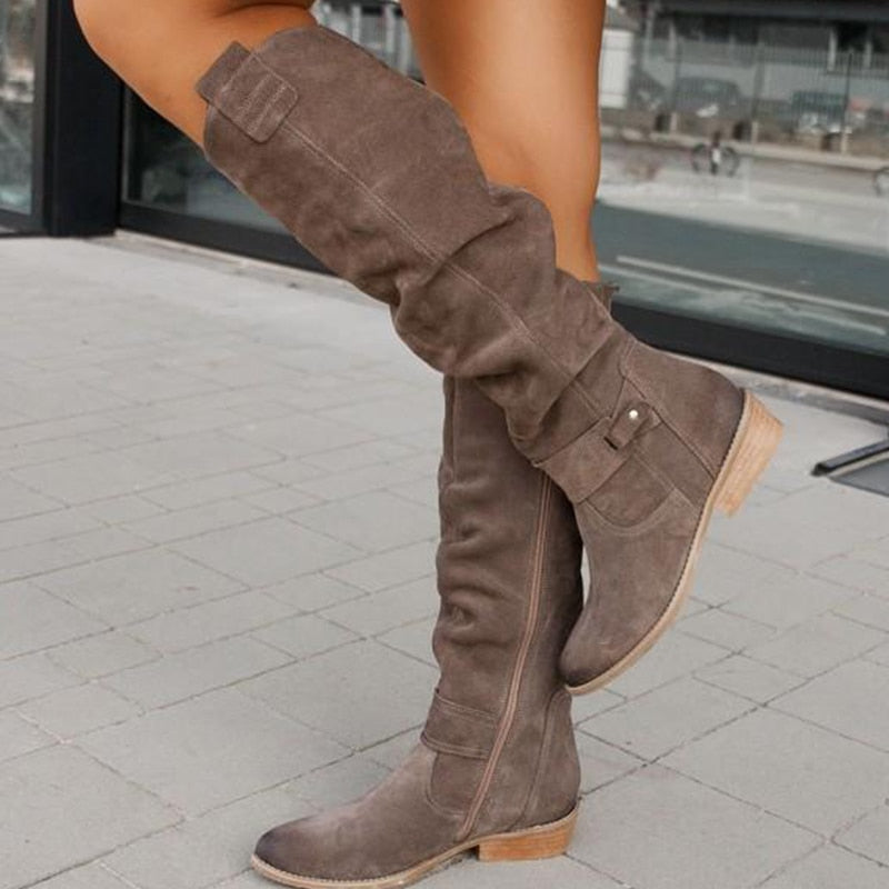 Lina – Comfortable, warm suede boots for women