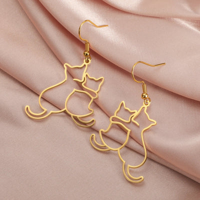 Cazador - Cute Stainless Steel Earrings