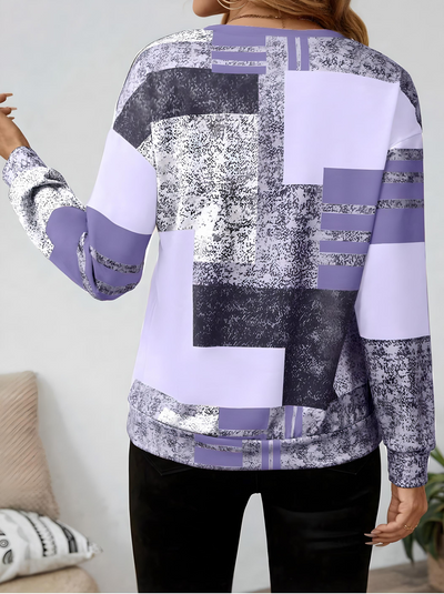 Anela - Retro Colourblock Sweatshirt