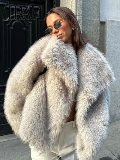 Aurora Luxe Faux Fur Coat
