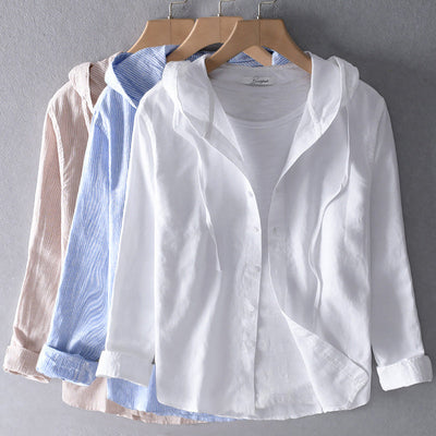 Celest - Casual Spring Hooded Blouse