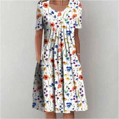 Hanna - Elegant Floral Midi Dress