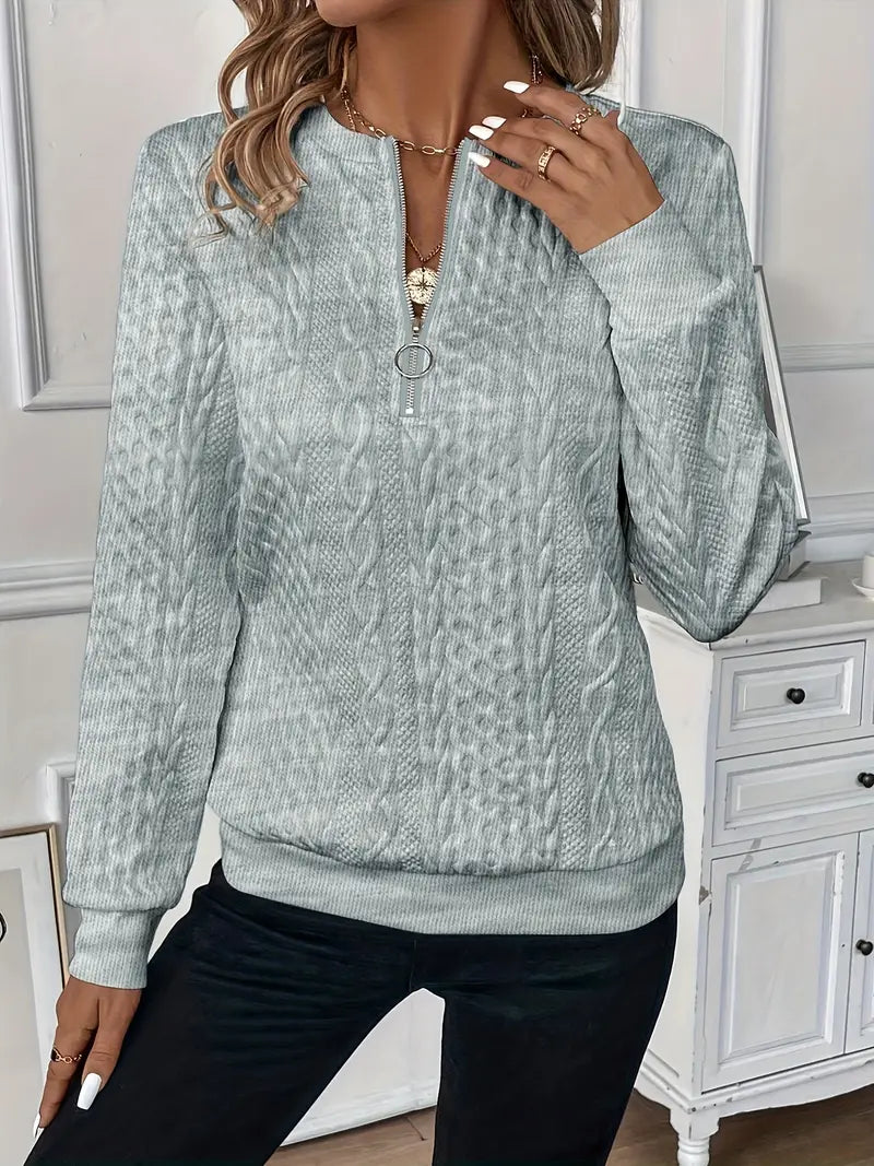 Lucia - Versatile Fall Zip Sweater