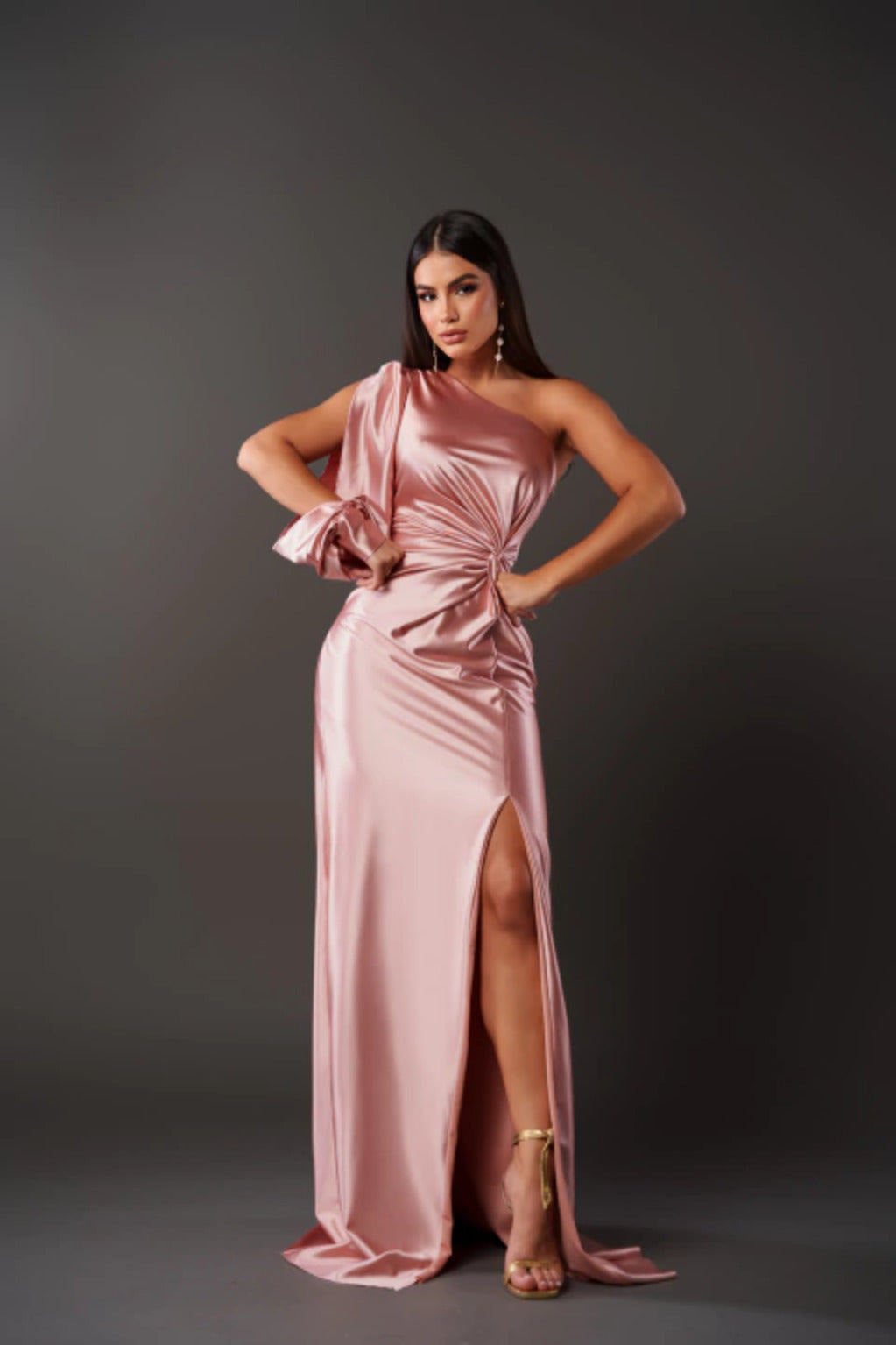 Celena - Luxurious Satin Evening Dress