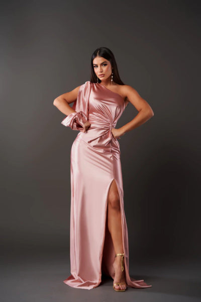 Celena - Luxurious Satin Evening Dress
