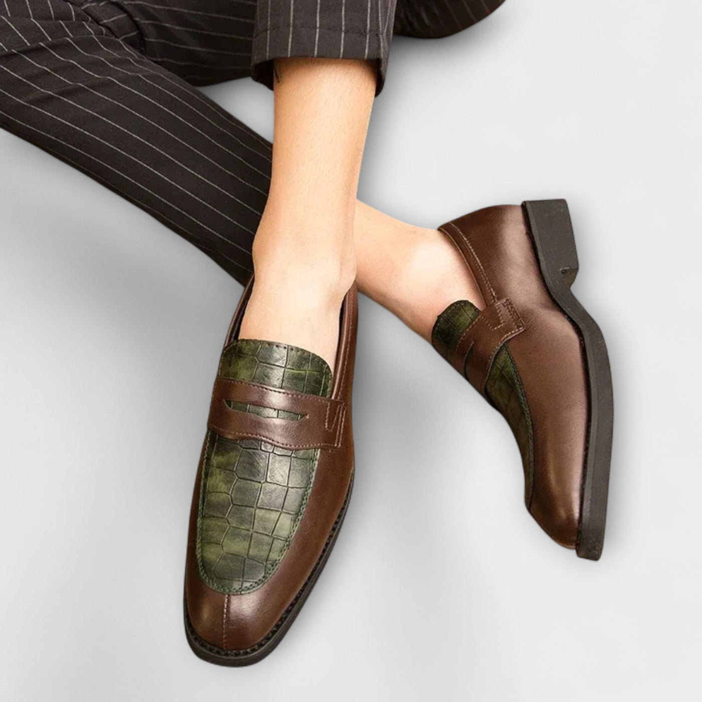 Milo | Luxury Crocodile Slip-On Loafers