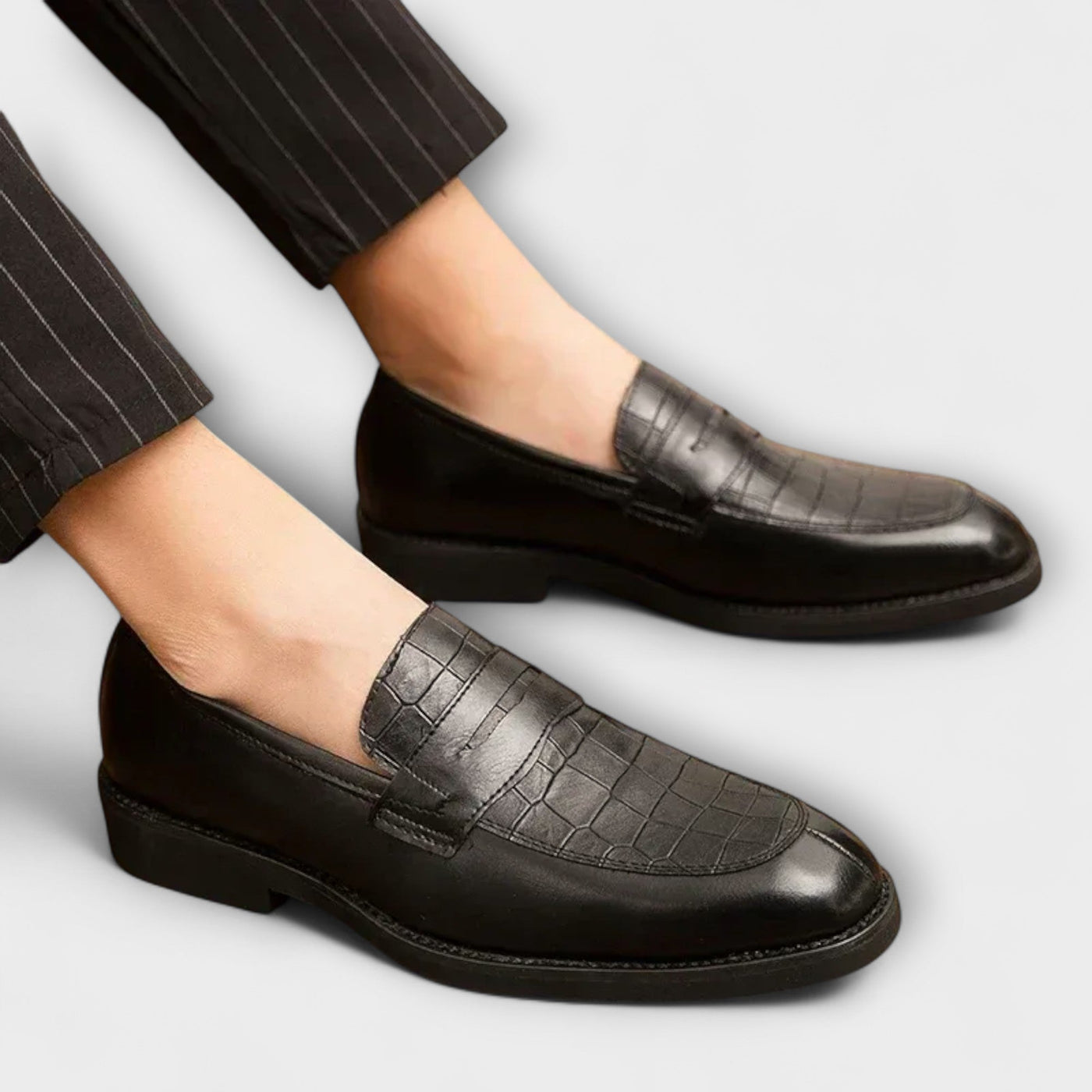 Milo | Luxury Crocodile Slip-On Loafers