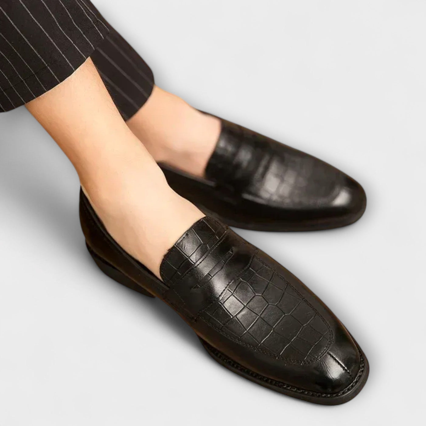 Milo | Luxury Crocodile Slip-On Loafers