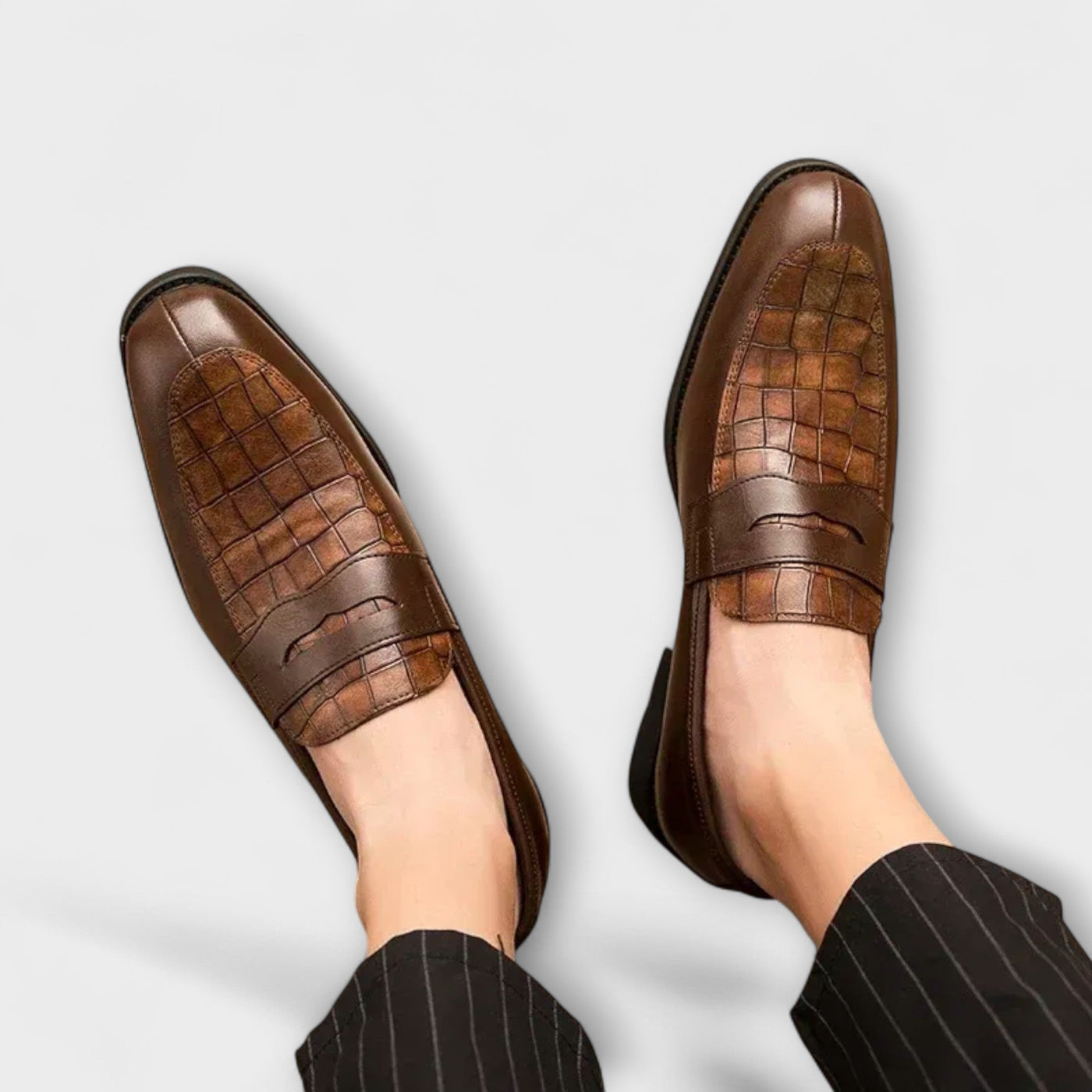 Milo | Luxury Crocodile Slip-On Loafers