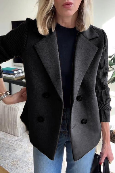 Olivia – Double-Breasted Knit Blazer