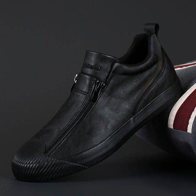 Men's Zip Leather Shoes 