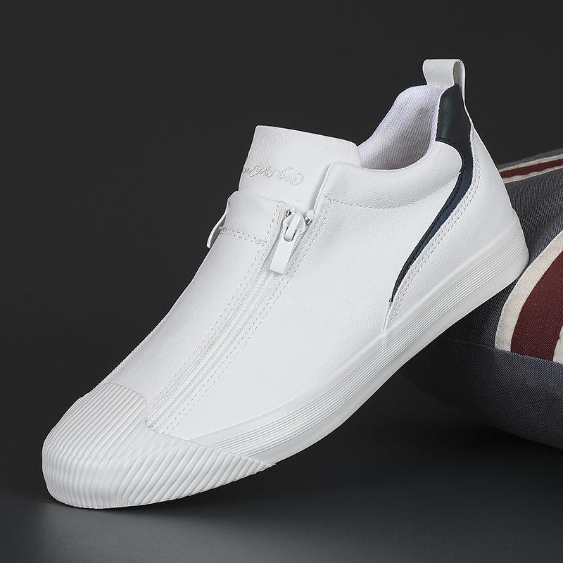Men's Zip Leather Shoes 