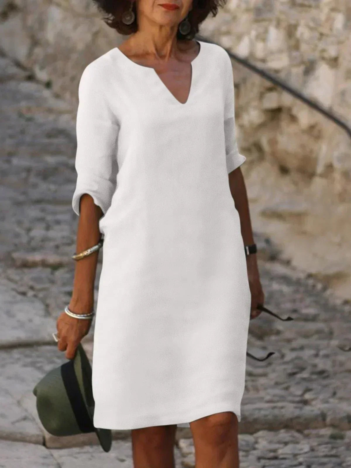 Josette - Elegant V-Neck Dress